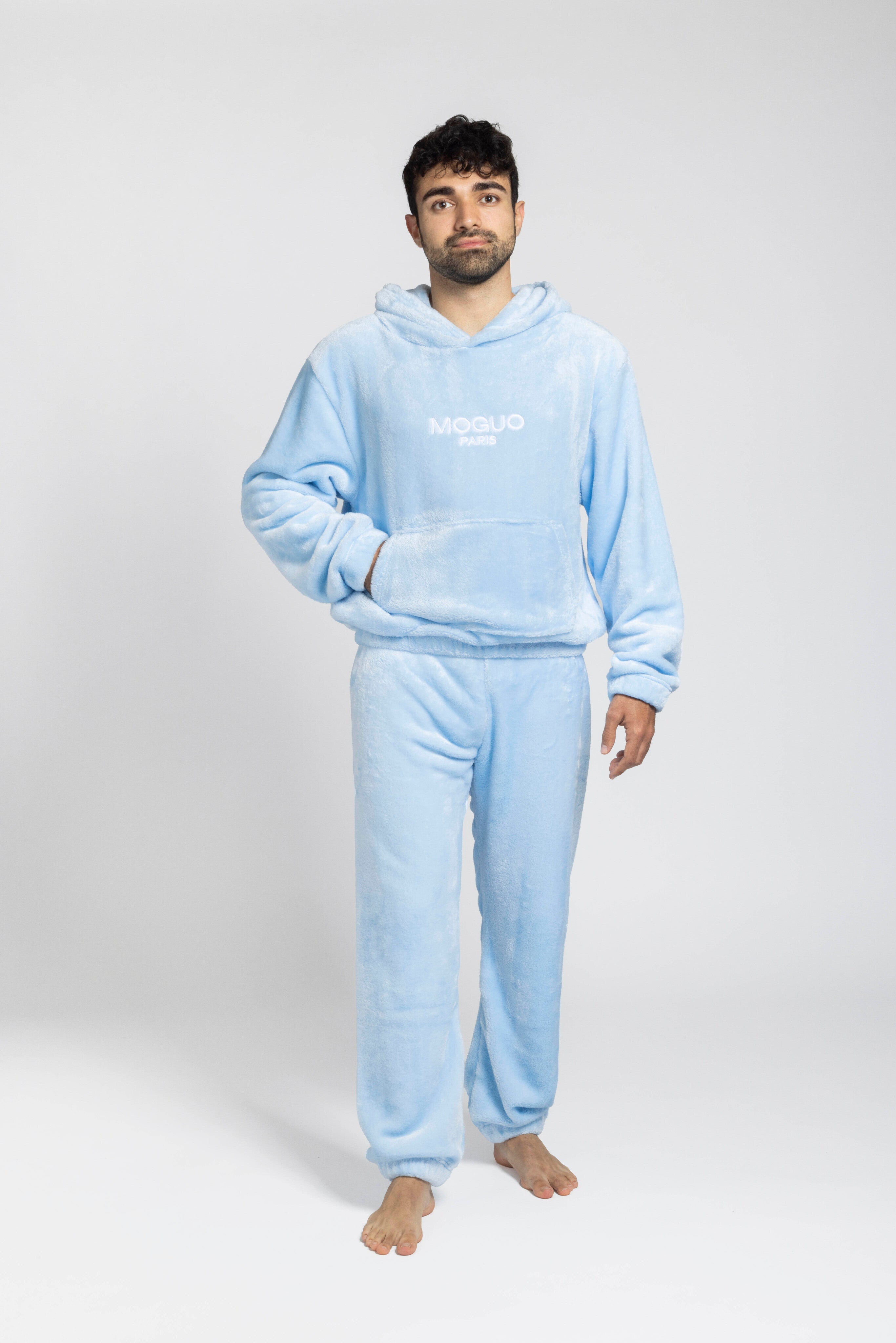 Himmelblaues Homewear-Set für Herren