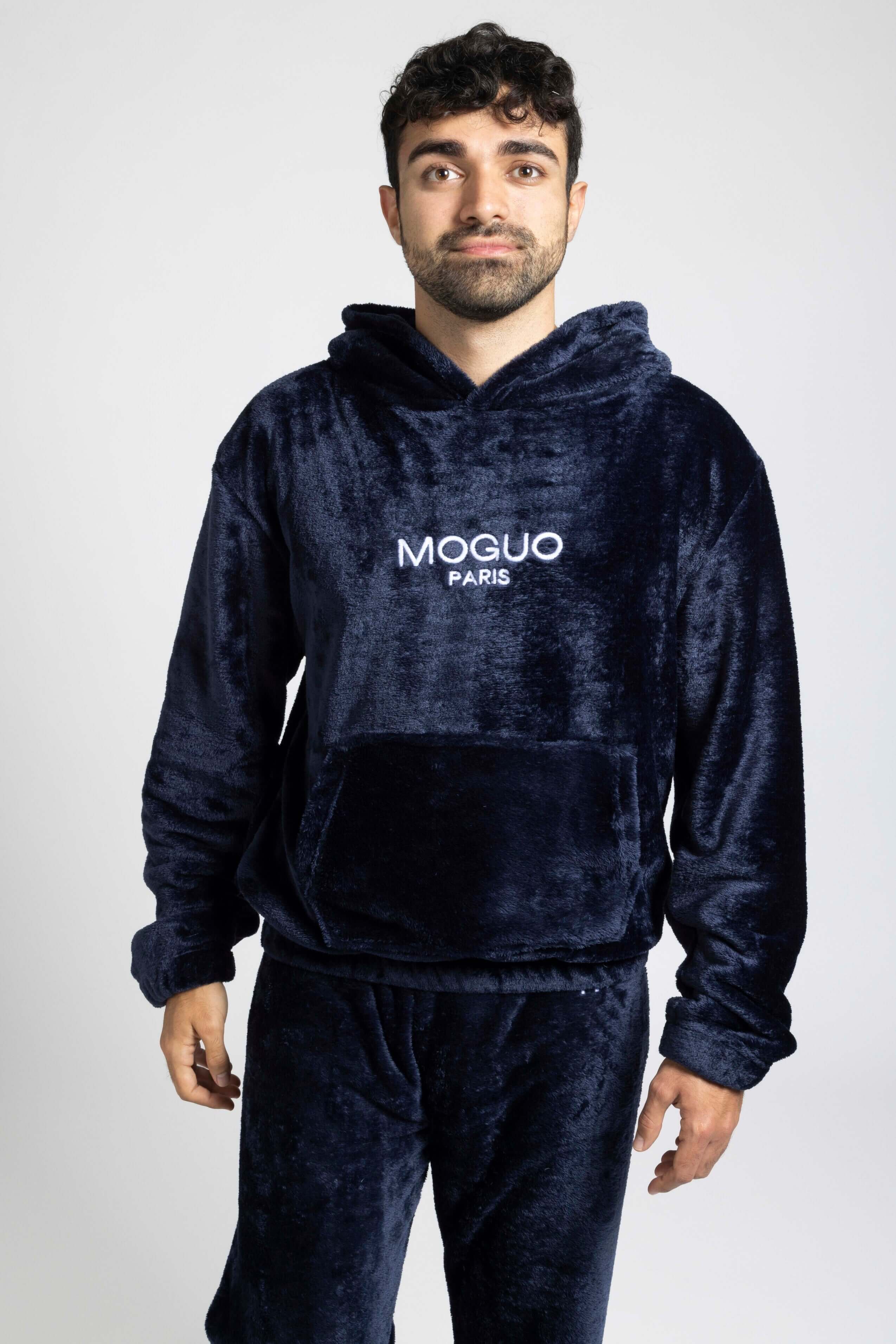 Sweat d'intérieur bleu marine homme