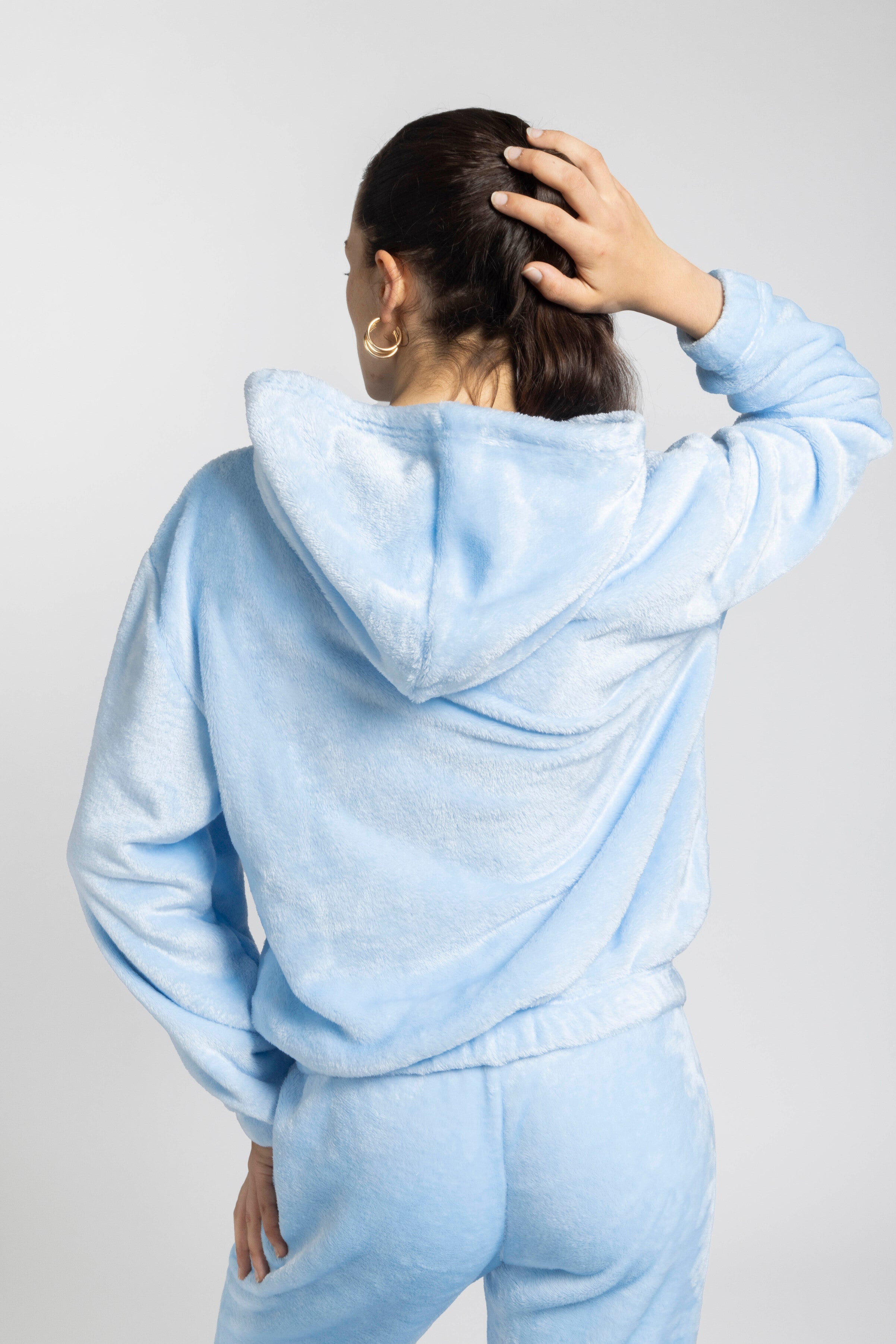 Sweat d'intérieur bleu ciel femme